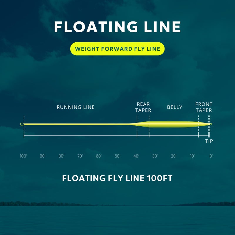 SF WF5F 100FT Fly Fishing Line Weight Forward Floating Fly Line for Fly Fishing Double Welded Loops Fluo Yellow - Image 5